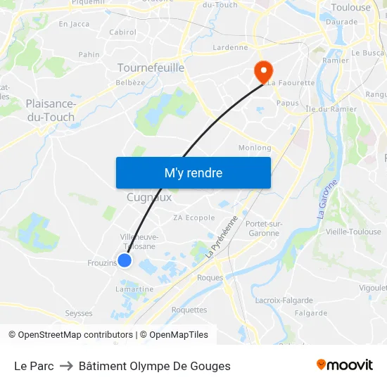 Le Parc to Bâtiment Olympe De Gouges map