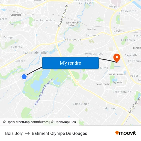 Bois Joly to Bâtiment Olympe De Gouges map