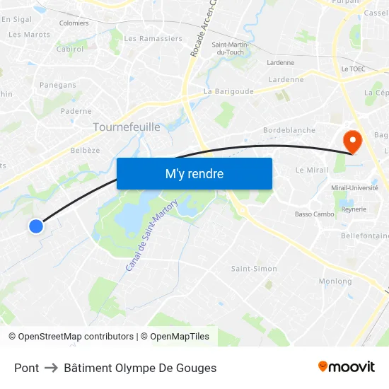 Pont to Bâtiment Olympe De Gouges map