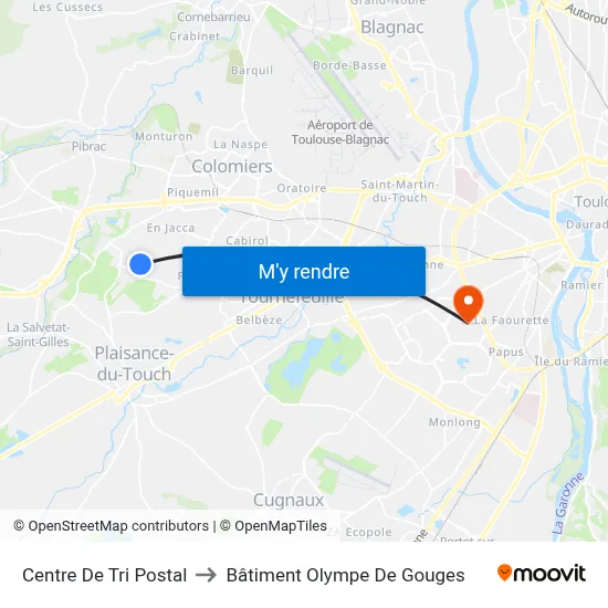 Centre De Tri Postal to Bâtiment Olympe De Gouges map