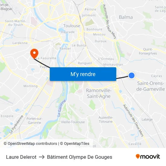 Laure Delerot to Bâtiment Olympe De Gouges map