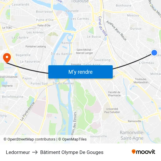 Ledormeur to Bâtiment Olympe De Gouges map