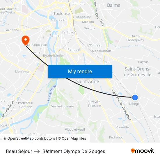 Beau Séjour to Bâtiment Olympe De Gouges map