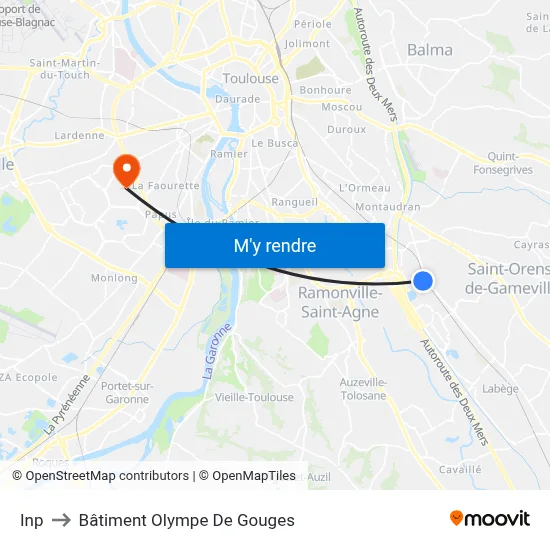Inp to Bâtiment Olympe De Gouges map