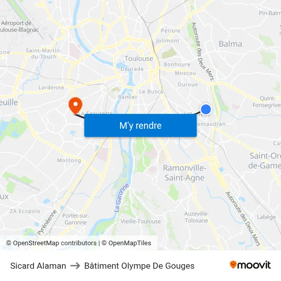 Sicard Alaman to Bâtiment Olympe De Gouges map