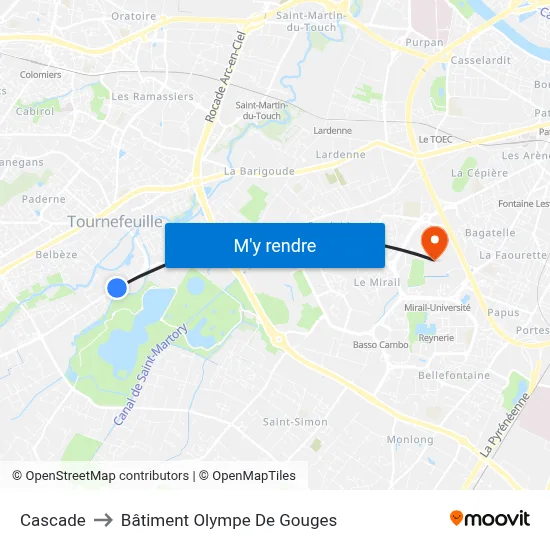 Cascade to Bâtiment Olympe De Gouges map