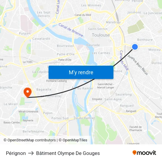 Pérignon to Bâtiment Olympe De Gouges map