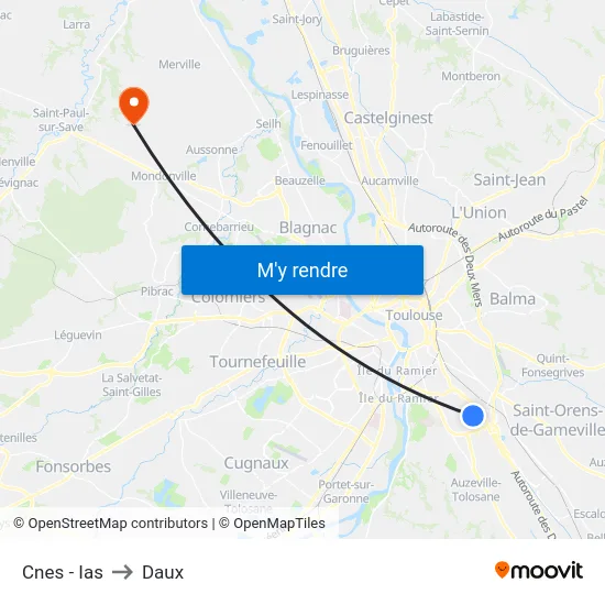 Cnes - Ias to Daux map