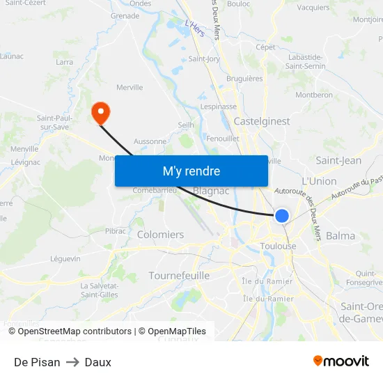 De Pisan to Daux map