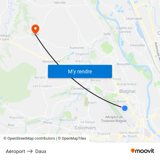 Aéroport to Daux map