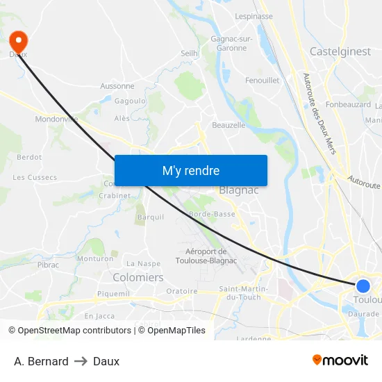 A. Bernard to Daux map