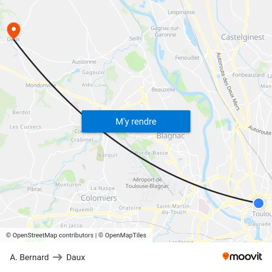 A. Bernard to Daux map