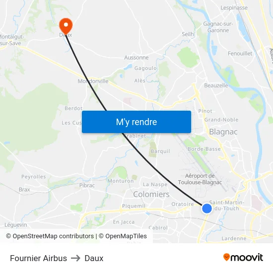 Fournier Airbus to Daux map