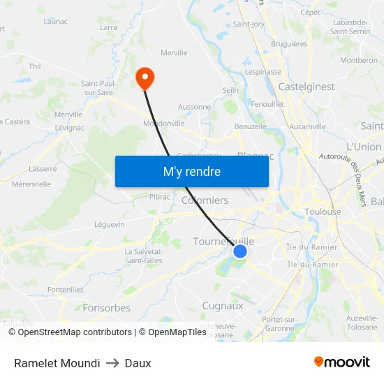 Ramelet Moundi to Daux map
