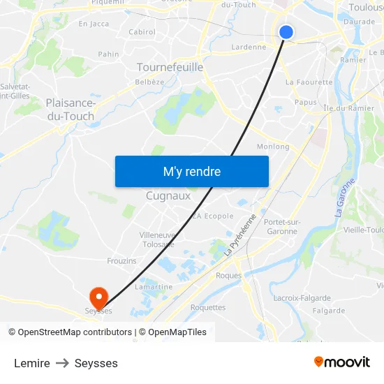 Lemire to Seysses map