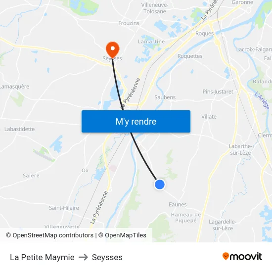 La Petite Maymie to Seysses map