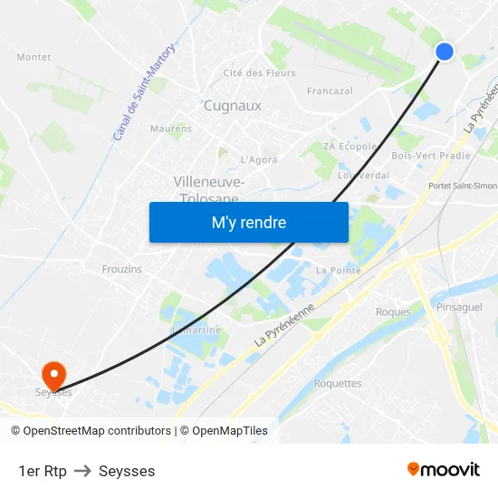 1er Rtp to Seysses map