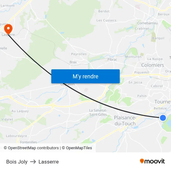 Bois Joly to Lasserre map