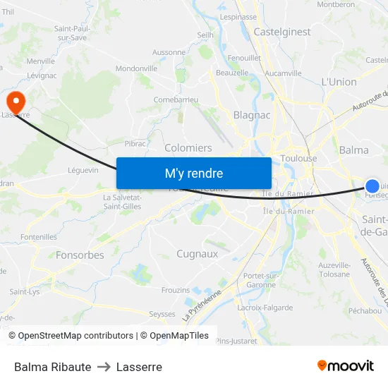 Balma Ribaute to Lasserre map