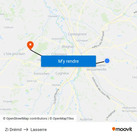 Zi Drémil to Lasserre map