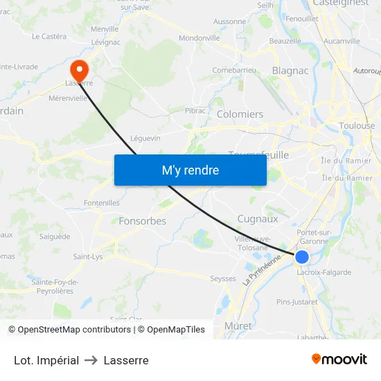 Lot. Impérial to Lasserre map