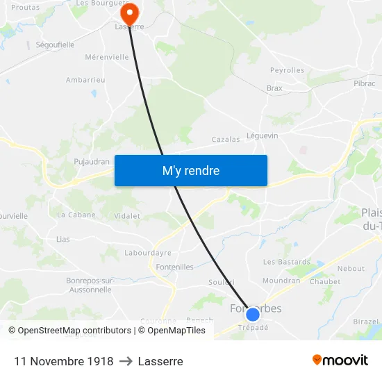 11 Novembre 1918 to Lasserre map