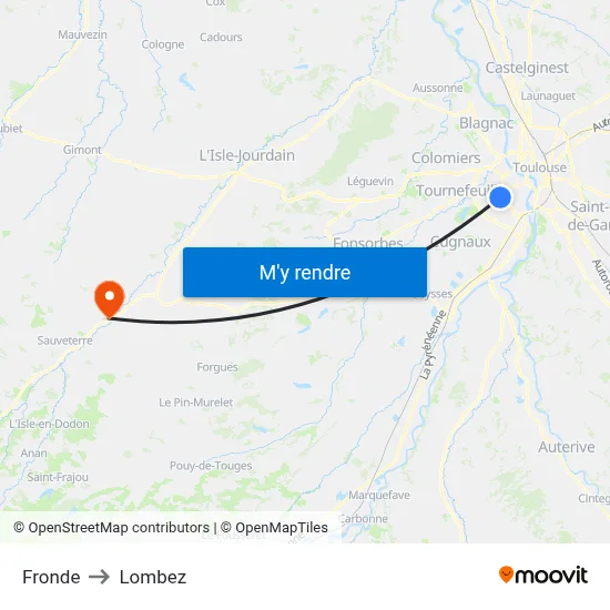 Fronde to Lombez map