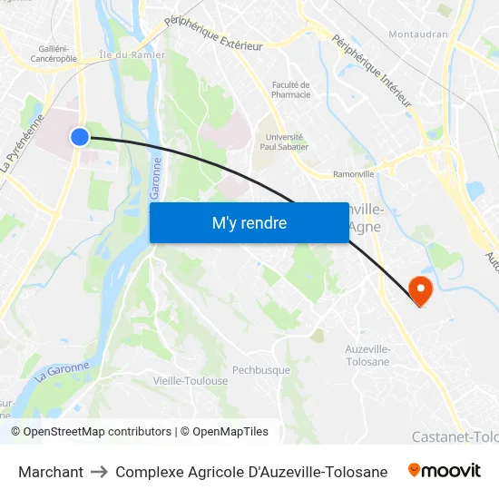 Marchant to Complexe Agricole D'Auzeville-Tolosane map