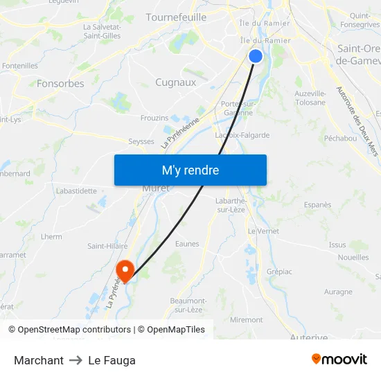 Marchant to Le Fauga map