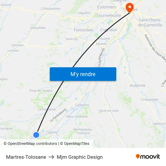 Martres-Tolosane to Mjm Graphic Design map