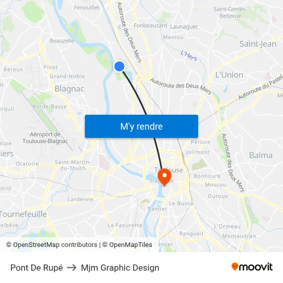 Pont De Rupé to Mjm Graphic Design map