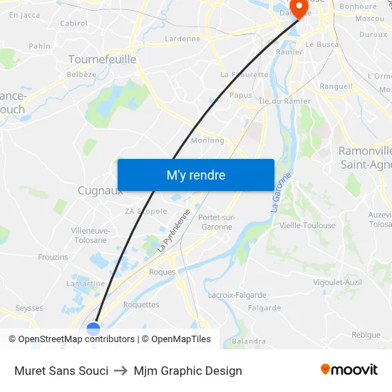 Muret Sans Souci to Mjm Graphic Design map