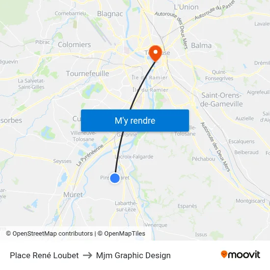 Place René Loubet to Mjm Graphic Design map