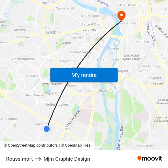 Roussimort to Mjm Graphic Design map