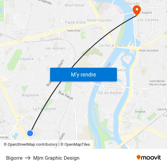 Bigorre to Mjm Graphic Design map