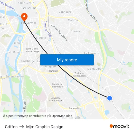 Griffon to Mjm Graphic Design map
