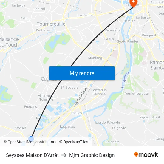 Seysses Maison D'Arrêt to Mjm Graphic Design map