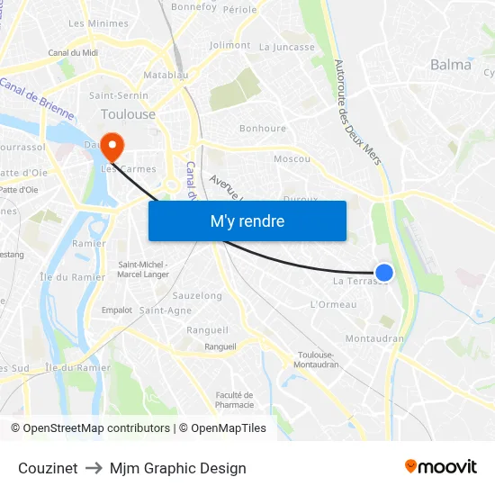Couzinet to Mjm Graphic Design map