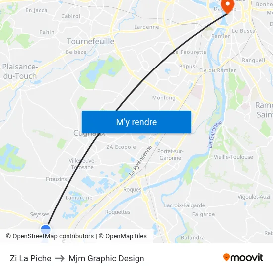 Zi La Piche to Mjm Graphic Design map