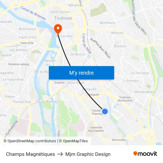 Champs Magnétiques to Mjm Graphic Design map