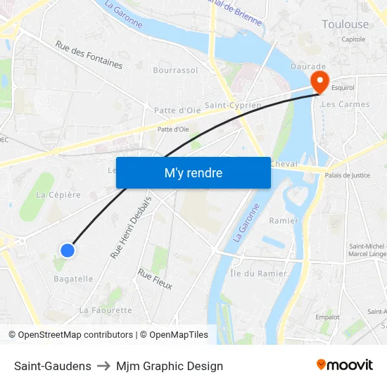 Saint-Gaudens to Mjm Graphic Design map