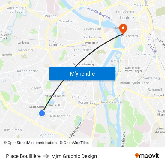 Place Bouillière to Mjm Graphic Design map