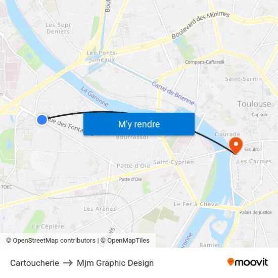 Cartoucherie to Mjm Graphic Design map