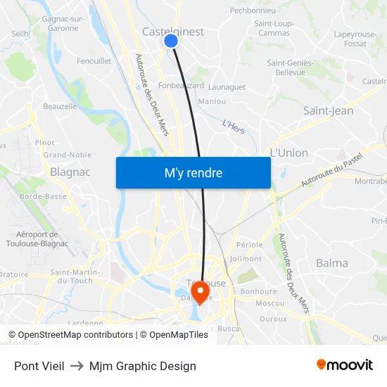 Pont Vieil to Mjm Graphic Design map