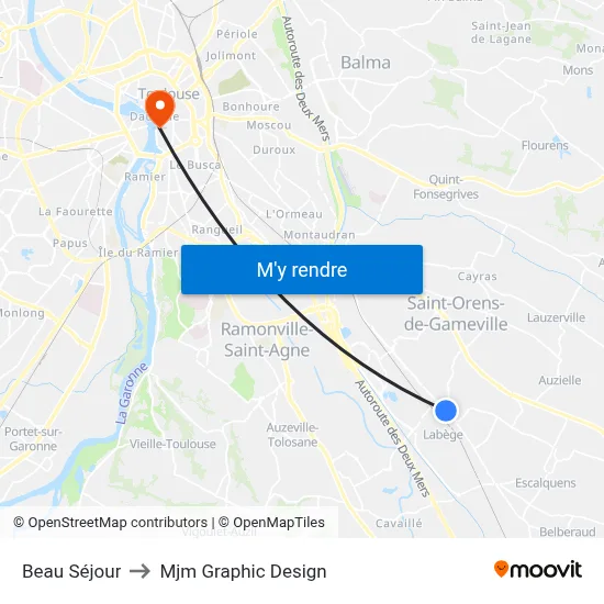 Beau Séjour to Mjm Graphic Design map