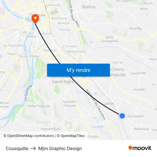 Cousquille to Mjm Graphic Design map