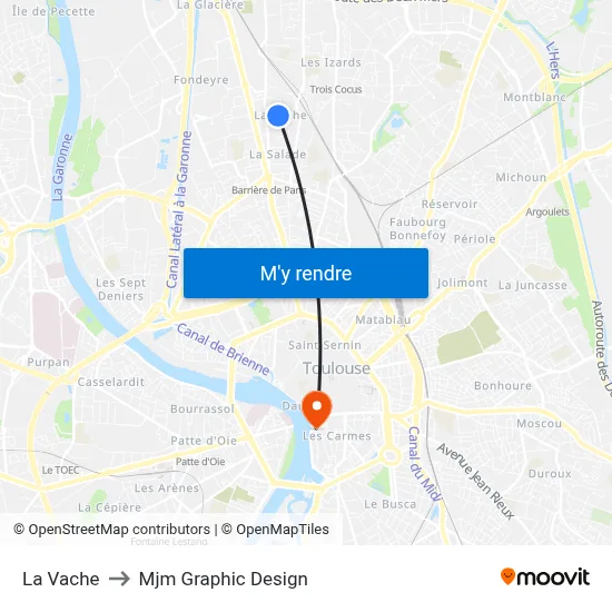 La Vache to Mjm Graphic Design map