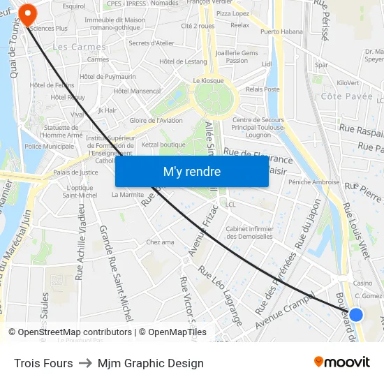 Trois Fours to Mjm Graphic Design map