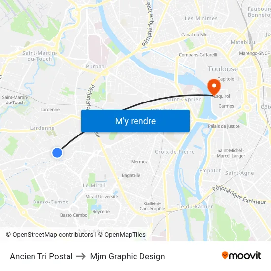 Ancien Tri Postal to Mjm Graphic Design map