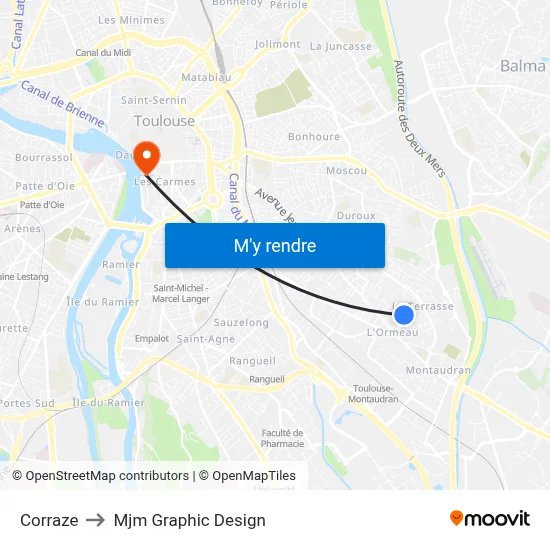 Corraze to Mjm Graphic Design map